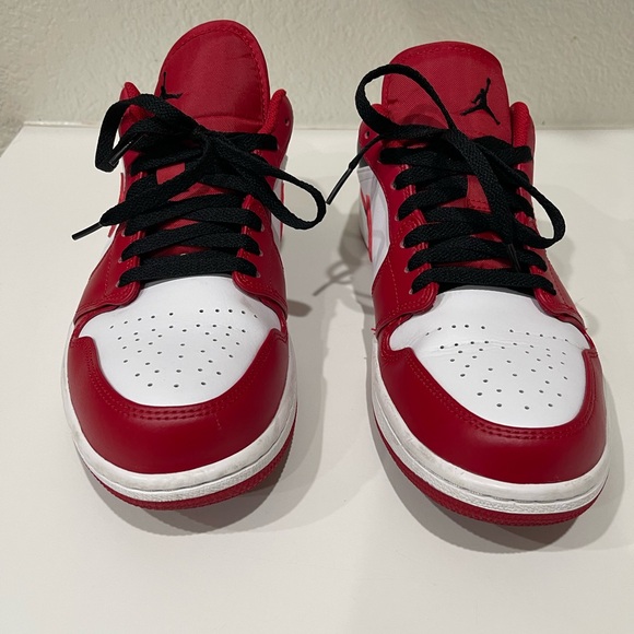 Jordan Air 1 Low in Red, White, and Black - Picture 3 of 6
